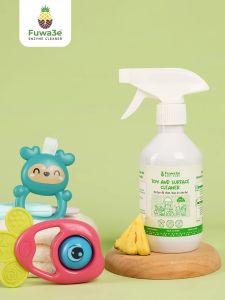 Xịt Lau Đồ Chơi Diệt Khuẩn Lau Bàn Ăn Dặm Cho Bé Fuwa3e Chiết Xuất Enzyme Hữu Cơ Lành Tính An Toàn 300ml