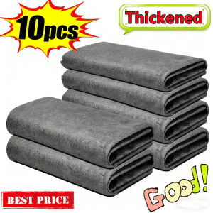 10Pcs Thickened Magic Cleaning Cloth - Microfiber Surface Instant Polishing Household cleaning cloth - Reusable Washable Lint-free Cleaning Rags for Kitchen Glass Car