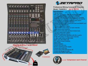 MIXER AUDIO ZETAPRO THANOS 8/ THANOS8 / 8 CHANNEL ALESIS 199 DSP GROUP ORIGINAL