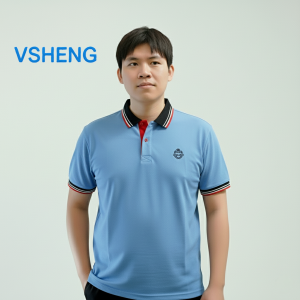 VSheng Big Size Collar Polo T Shirt For Men Summer Casual Plus Size Man Lapel Tops