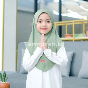 Shamira - Kerudung Anak Perempuan Non Pad Hijab Instan Anak Haura Model Pinguin Jersey Premium Usia 3-9th