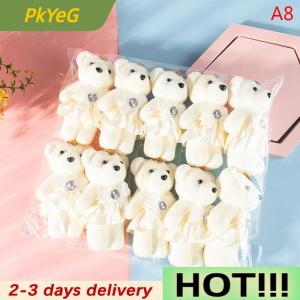 PkYeG 10PCS Couple Models Bear Flower Bouquet Cartoon Dolls Wedding Decoration Gifts