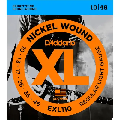 D Addario Electric Guitar Strings Set (Regular Light Gauge 10 - 46) EXL110
