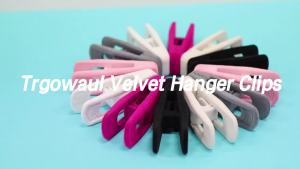 Blush Pink Velvet Hangers Clips Pants Hangers Velvet Clips Strong Finger Clips Perfect for Thin Velvet Hangers (20 Pcs Blush)