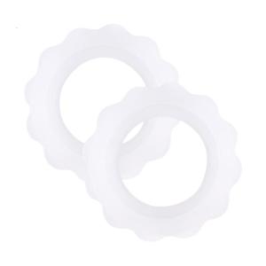 Breastfeeding Nipple Cover Silicone Rings Sweat Resistant Nonslip Nipple Protectors Pad Silver Nursing Cup Rings
