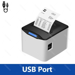 3inch Thermal Receipt Printer Restaurant Kitchen POS Printer USB Ethernet Bluetooth Wifi Cash Drawer Printer 80x80mm Paper Slot
