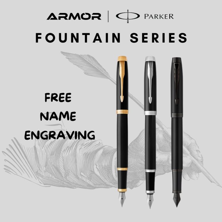 Original Parker IM Classic Black Fountain Pen Fine Nib with