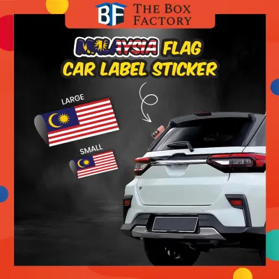 TBF Car Motor Label Waterproof Sticker Merdeka Bendera Kereta Labels Sticker Decorative Trunk Door Tailgate Sticker