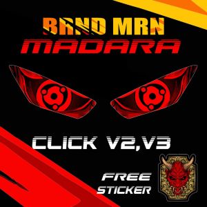 HONDA CLICK V2 / V3/V4 HEADLIGHT SHARINGAN EYE DECAL CLEAR STICKER TINT PROTECTOR