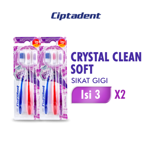 [Paket isi 2] Ciptadent Sikat Gigi Crystal Soft Kotak Isi 3