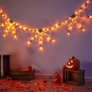 CMIEN7 18 triệu Dây đèn hình mạng nhện Halloween Chống thấm nước Điều khiển từ xa Đèn dây hình mạng nhện Halloween Bền bỉ Tỏa sáng Đèn rèm tiên nữ Đạo cụ tạo không khí