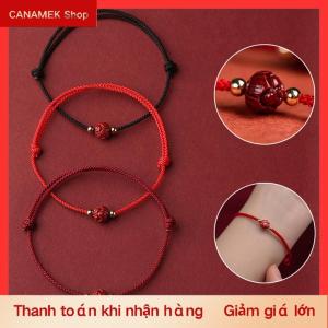 CS Tây Tạng Phật giáo sen đính cườm Vòng đeo tay handmade bện có thể điều chỉnh may mắn màu đỏ chủ đề Vòng đeo tay quyến rũ cho phụ nữ người đàn ông vài đồ trang sức