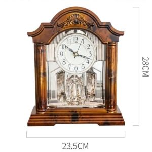 xpkQ Nordic Vintage Silent Table Clocks Highly Textured Small-sized Living Room Desktop Clocks Rotate Pendulum Fashional Home Decor 8N6Y2