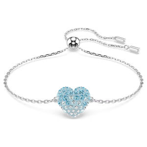 SWAROVSKI Luxury(New) Hyperbola blue heart-shaped diamond bracelet S925 silver womens fashion bracelet
