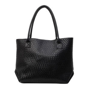 IELGY Korean Version Large-Capacity Commuter Tote Bag Fashion Niche Embossed Texture One-Shoulder Work Simple Hand-Carrying