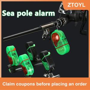 【ZTOYL】 1 cái báo động cắn cá báo động nhạy cảm cao báo động âm thanh chuông LED chỉ báo ánh sáng Clip-on cần câu buzzer phụ kiện câu cá