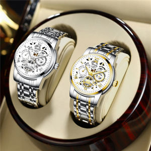 【FREE GIF BOX】Swiss Genuine 2024 New Famous Watch Automatic Watch Mens Double Calendar Luminous Waterproof Carved Hollow