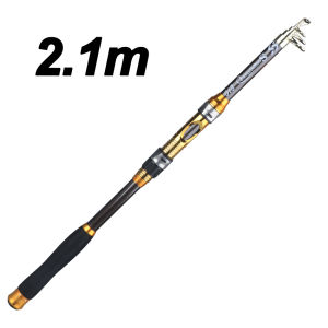 Sougayilang Tongkat Memancing Telescopic Is Bepergian 2.1M-3.6M Air Tawar Joran Pancing Berputar Portabel.