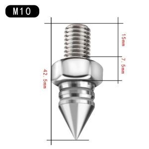 MIRELAE M6 M8 M10 Thread Audio Isolation Feet Threaded Design Stainless Steel Audio Foot Spike Stable Support Cone Shape Speaker Spike Stand for Sound Equipment Audio Machine