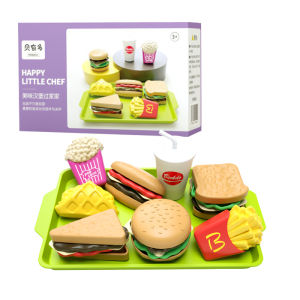 Simulation Pretend Play Assembling DIY Fast Food House Set for Children