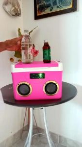 สไตล์วินเทจกระติกน้ําแข็ง7.5ลิตร รุ่น work 202s ลําโพงบลูทูธคลาสสิคdiy