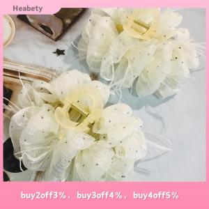 Heabety Elegant Temperament Starry Sky Feather Bubble Hair Clip For Women Headwear Hairpin Ornament Accessories