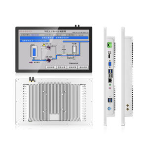 Silver Black IP65 Waterproof Screen Industrial Touch Monitor Industrial Panel PC All-in-One Touch PC win Android OS Touch Tablet Support VESA Bracket 100*100 Mount Fully Enclosed Dustproof