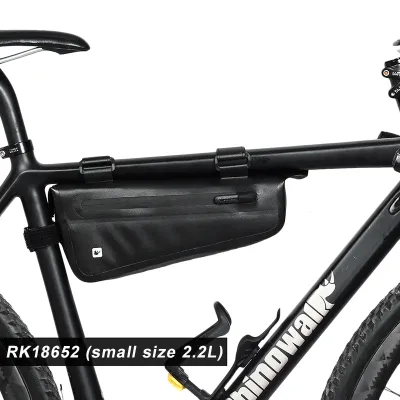 Rhinowalk Bicycle Triangle Bag 2.2L-3L Waterproof Lightweight Bicycle Frame Bag Cycling Top Tube Bag Storage Middle Tube Bag Bikepacking Bike Accessories For Mountain Road Touring Bike