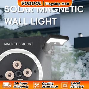 【Clearance Sale】 Magnetic Motion Solar Fence Wall Light IP65 Waterproof Wall Mounted Solar Outdoor Light 600LM Solar Garden Light for Porch Backyard Fence Garden Decor