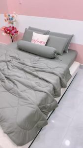 Bộ Ga Gối 3 Món Thun Lạnh Ý Cao Cấp JAFUMA Bộ Drap Giường Bo Chun + 2 Vỏ Gối Nằm Cho Nệm Cao 3-30cm