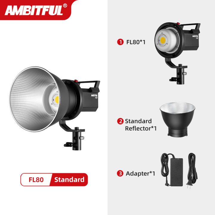 AMBITFUL FL80 80W RGB / 5600K LED Video Light Outdoor Photography ...