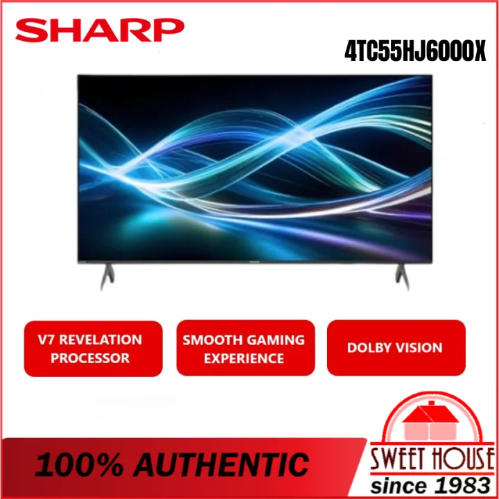 Sharp 55" UHD 4K Google TV 4TC55HJ6000X | 4TC55HJ6000X | Smart TV | Android | LED TV