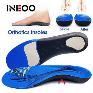 INEOO Premium EVA Orthopedic Insole Arch Support Insole For Men Womens Shoes Pad Sports Shock Absorption Massage Deodorant Pad Insert