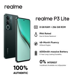 Realme P3 Lite Smartphone【3 Months 0% LazPayLater 】8GB+256GB 6.67" 120Hz eye-care OLED Display50MP AI Camera6000mAh Battery 45W Fast ChargingIP64 Water Resistance 1-year warranty Global version