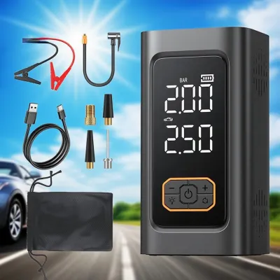 Car Jump Starter 4 in 1 Digital Electronic Compressor Air Pump Engine Battery Charger Power Bank