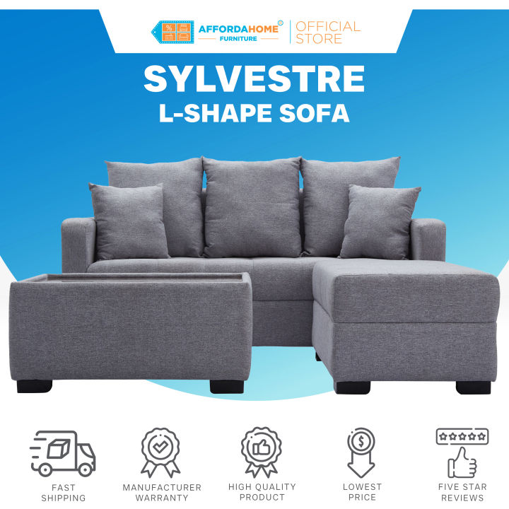 SYLVESTRE L SHAPE SOFA Affordahome Furniture Ecofriendly Modular Sofa Modern Sustainable Furniture Durable Treated Wood Frame Plain Fabric Upholstery Lazada Lazada PH