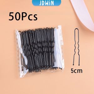 JDWin 50 Pcs 5cm/7cm U Shaped Hairpins Waved Hair Clips Barrettes Bridal Hairstyle Tools Hair Pins