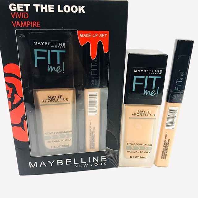 HM Maybellin e Fit Me 2in1 Foundation Liquid Foundation and Concealer SET Lazada PH