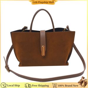 [Ueb Flagship Mall] PU Leather Shoulder Bag Retro Crossbody Bag Large Handbag for Women Work Shopping Travel Daily