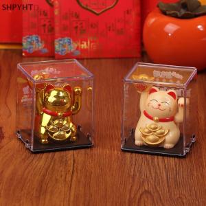 SHPYHT✨ Solar Powered Automatic Waving Cat Beckoning Fortune Cat Lucky Cat For Home Decoration Office Decor Car Ornament Birthday Gift