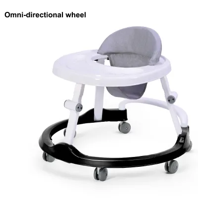 Baby Walker with Trolley and Foldable Design for 0-18 Months Adjustable Music Walker