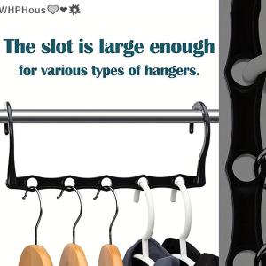 WP💓💛💖 Space Saving Storage Hangers Multifunction Plastic Clothes Racks Rotary Organizer Hangers 5 Hole Magic Closet Wardrobe Organizer