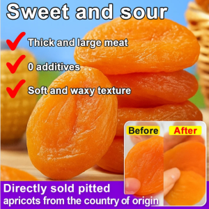 【Sweet and Soft】Additive-Free Pitted Dried Red Apricots Naturally Sweet Chewy Texture Healthy Snacks 无添加剂去核红杏干