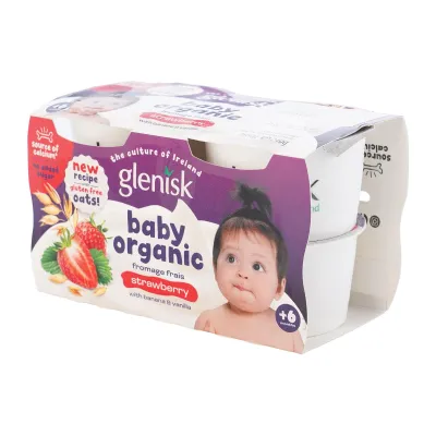 Glenisk Organic Baby Strawberry No Added Sugar Yogurt