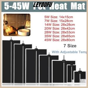 LEYOUFU 5-45W Terrarium Reptiles Heat Mat Climbing Pet Heating Warm Pads Adjustable Temperature Controller Mats EU US