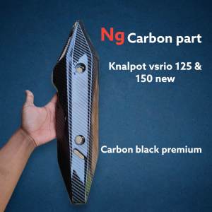Black Carbon Cover / tutup knalpot Vario New 125 & 150
