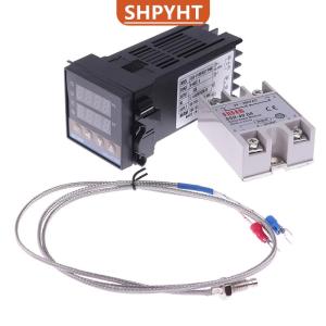[COD] SHPYHT SPORTS 100-240VAC PID REX-C100 Temperature Controller SSR-40A Thermocouple