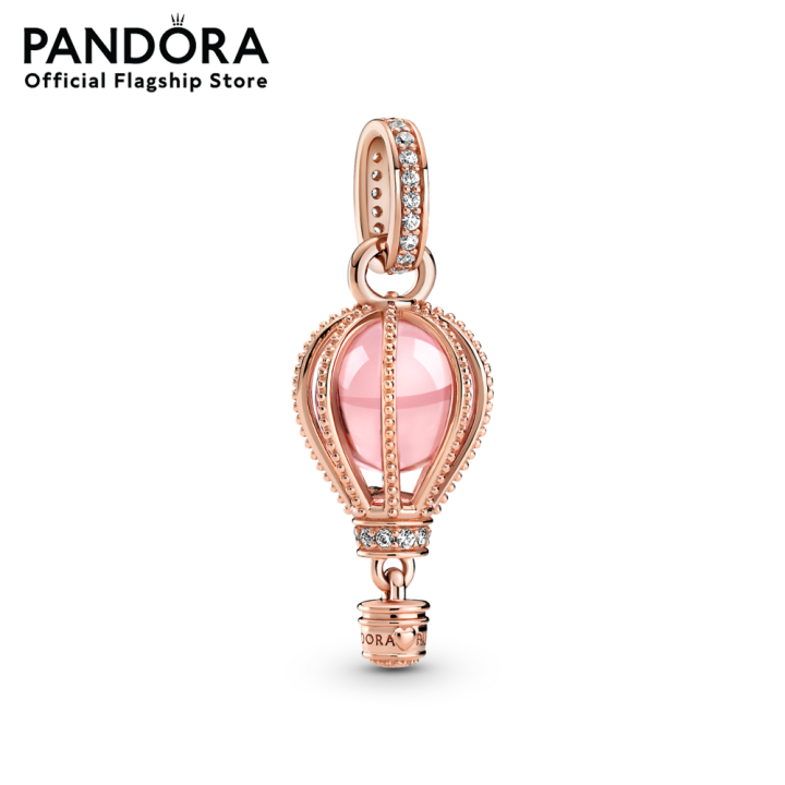 Pandora Sparkling Pink Hot Air Balloon Dangle Charm จี้ชาร์ม ชาร์ม