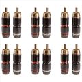 Monster 12PCS RCA Male Adapter Solder Connector for Audio Video CCTV IP Camera Security Coaxial Cable Solderness. 