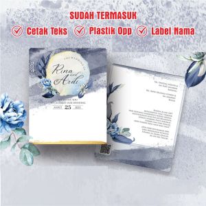 50 Pcs Cetak Undangan Nikah Murah Artistik Rustik Bunga J78 Bisa COD Free Plastik opp dan Label nama
